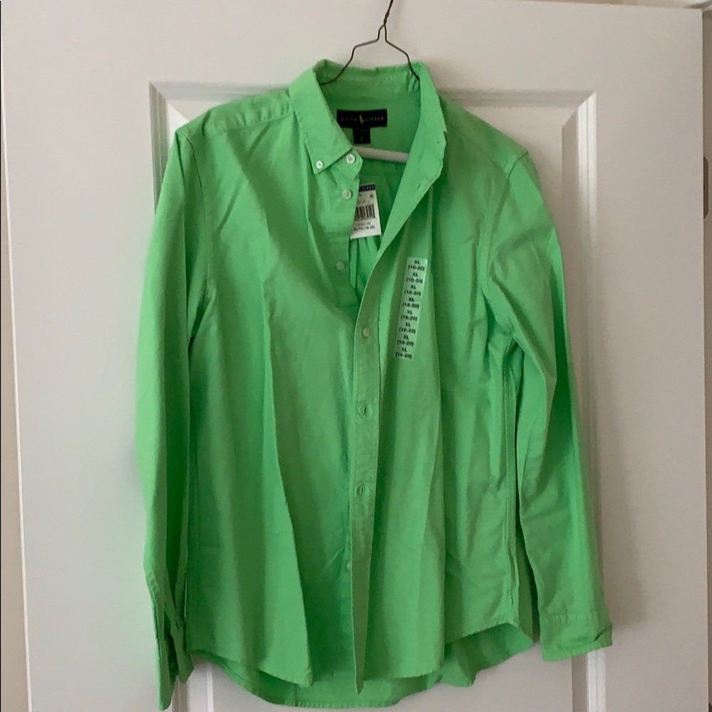 NWT Aruba Lime Button Down Ralph Lauren - Boys